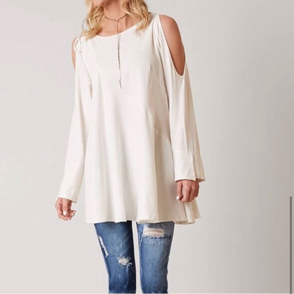 Free people boho cold shoulder tunic mini dress - Picture 6 of 6